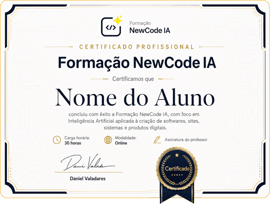 Certificado da Formação NewCode IA